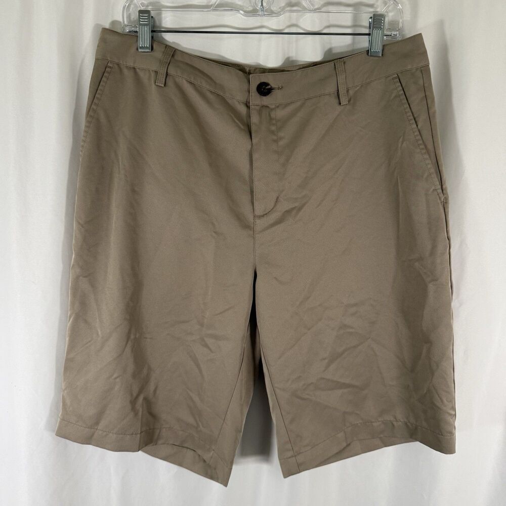 Adidas Shorts Men's 32 Khaki Brown Climalite Golf Chino 11' Inseam Pockets